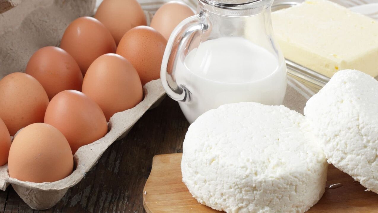 eieren en zuivelproducten voor potentie