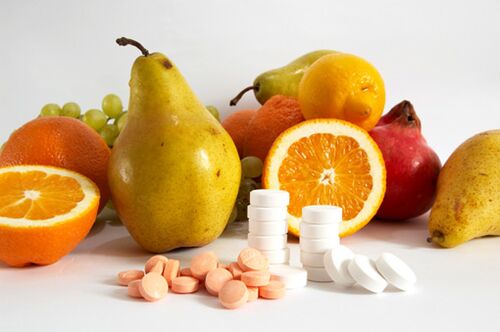 Gezond fruit en vitaminecomplexen voor mannelijke potentie