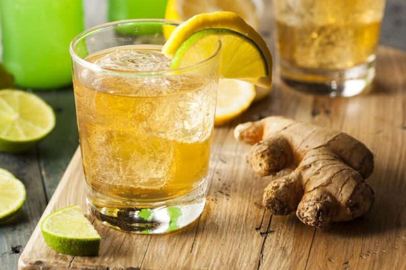 drink met gember en citroen om de potentie te vergroten