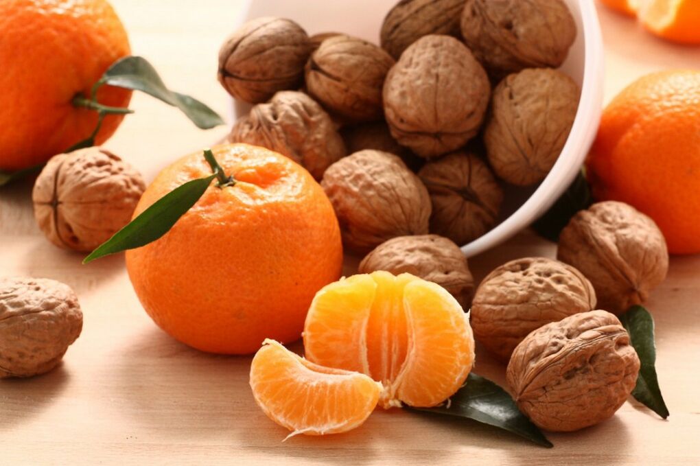 citrusvruchten en noten voor potentie